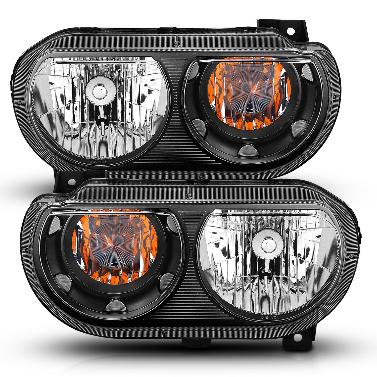 ANZO USA 121526 Crystal Headlights Black for 08-14 Challenger Questions & Answers