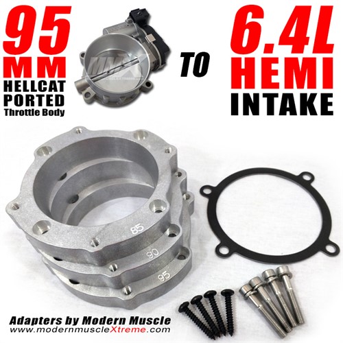 MMX Hellcat 95mm Ported Throttle Body Adapter to 6.4L HEMI Intake - MMP-HLCT-TB-ADAPTER Questions & Answers